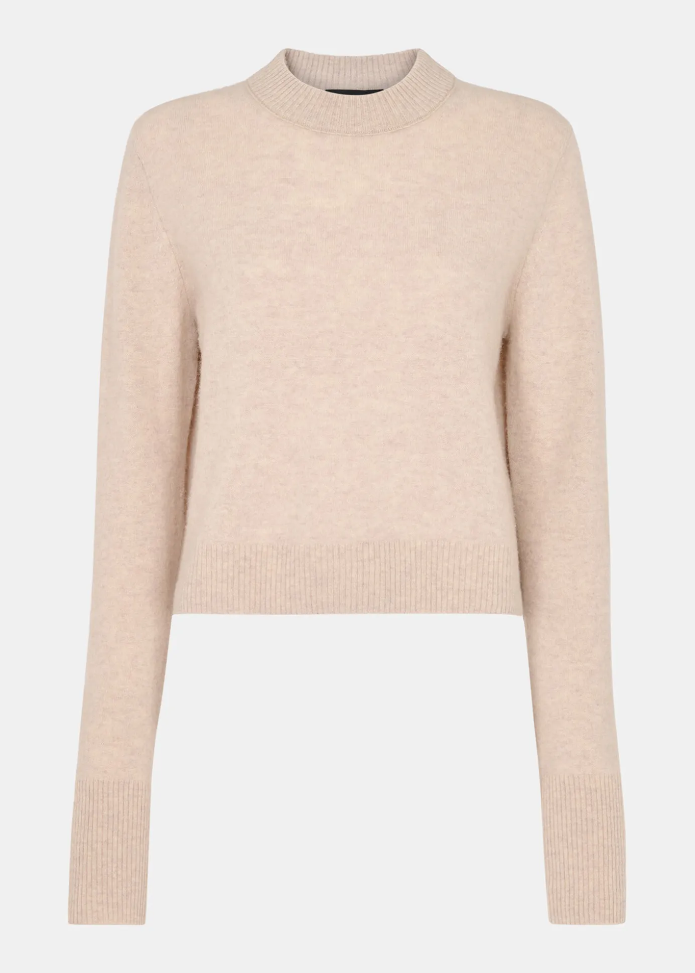 Oatmeal Wool Cropped Sweater