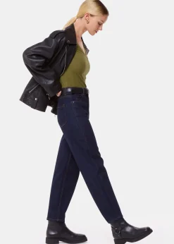 Olive Diagonal Rib V Neck Top