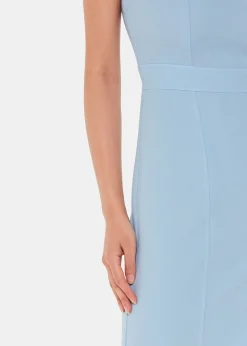 Pale Blue Gemma Strapless Maxi Dress