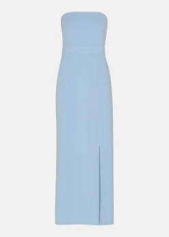 Pale Blue Gemma Strapless Maxi Dress