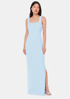 Pale Blue Mila Square Neck Maxi Dress