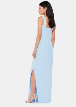 Pale Blue Mila Square Neck Maxi Dress