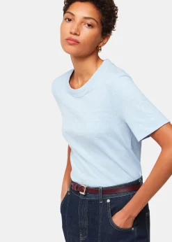Pale Blue Rosa Double Trim T-Shirt