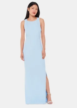 Pale Blue Tie Back Maxi Dress