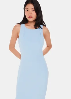 Pale Blue Tie Back Maxi Dress