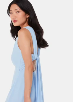 Pale Blue Tie Back Maxi Dress