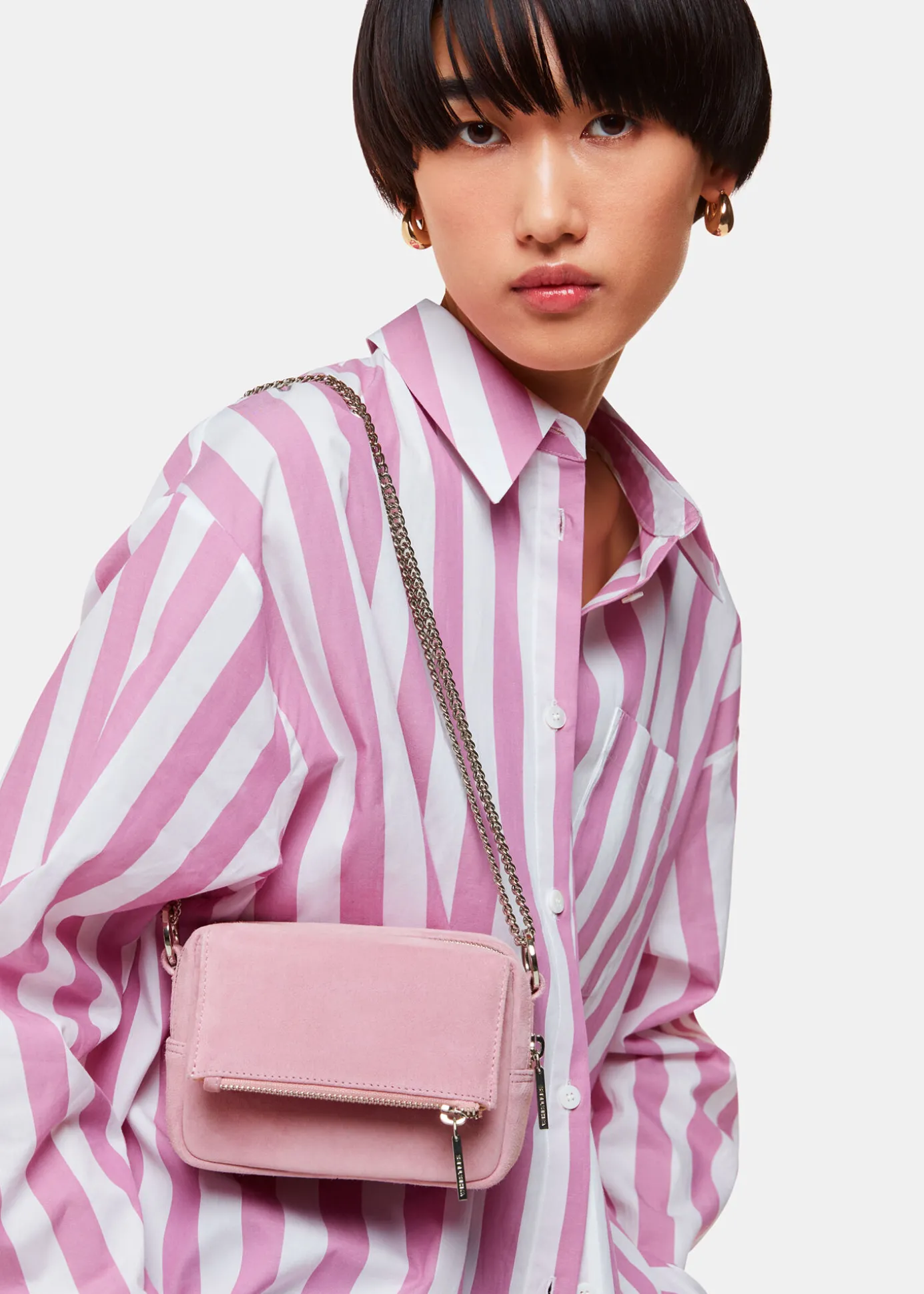 Pale Pink Bibi Suede Mini Bag
