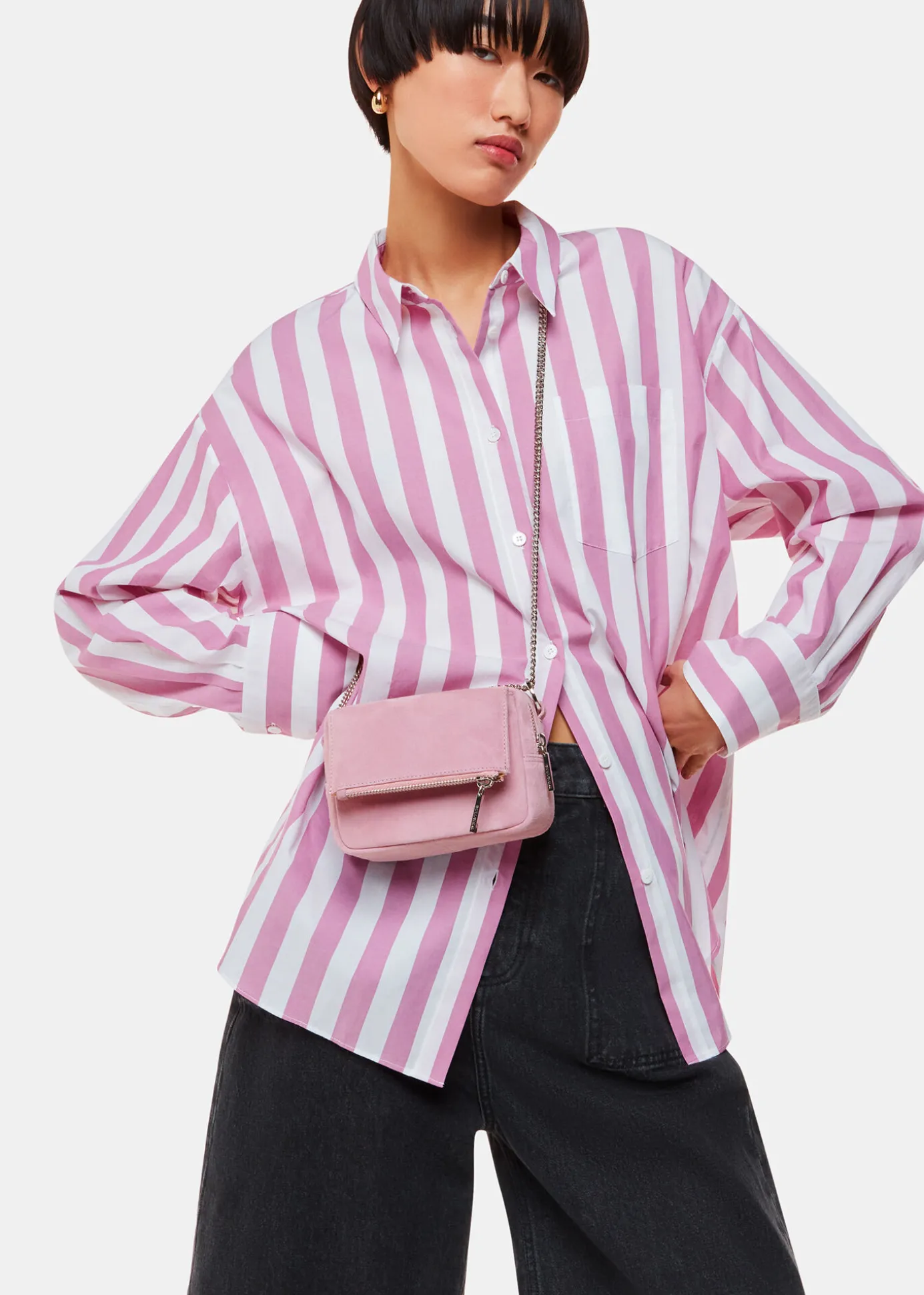 Pale Pink Bibi Suede Mini Bag