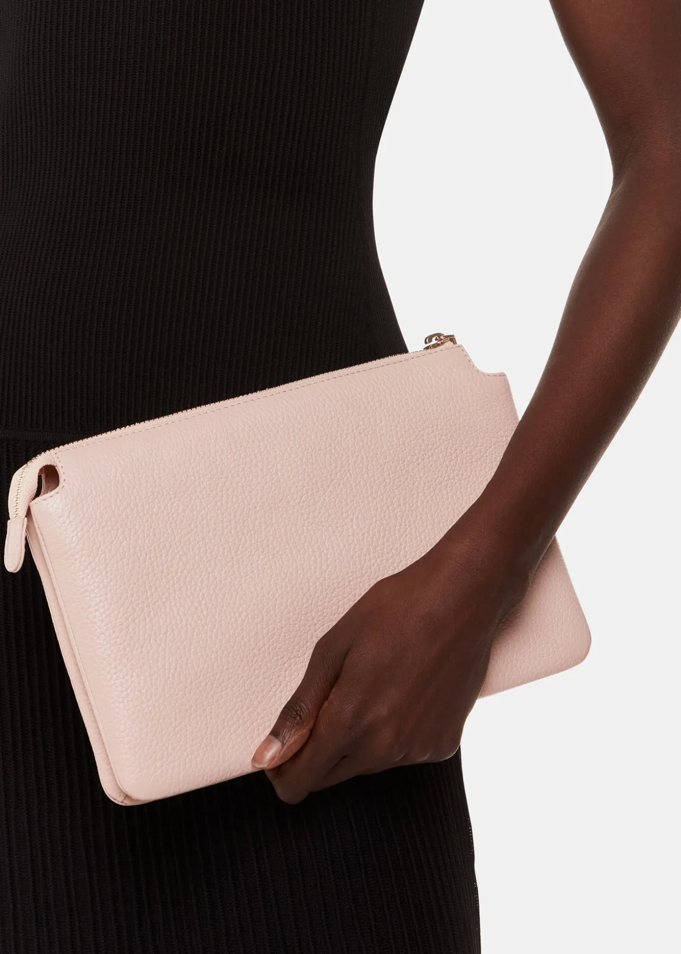 Pale Pink Elita Double Pouch Clutch