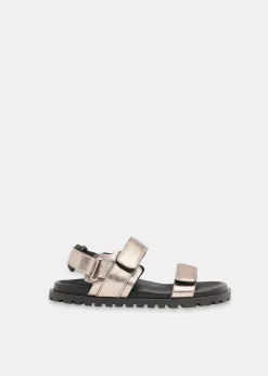 Pewter Ria Sporty Velcro Sandal