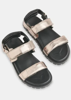 Pewter Ria Sporty Velcro Sandal