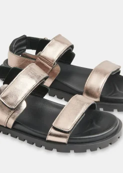 Pewter Ria Sporty Velcro Sandal