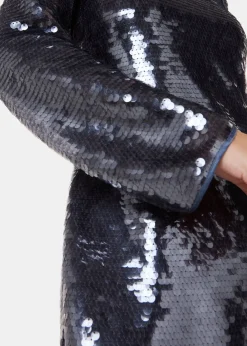 Pewter Sequin Mini Dress