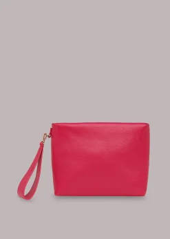Pink Avah Zip Top Clutch