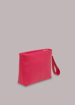 Pink Avah Zip Top Clutch