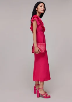 Pink Avah Zip Top Clutch