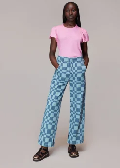 Pink Cotton Frill Sleeve T Shirt