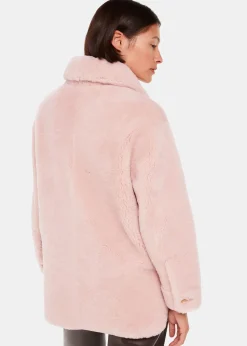 Pink Mia Shearling Coat