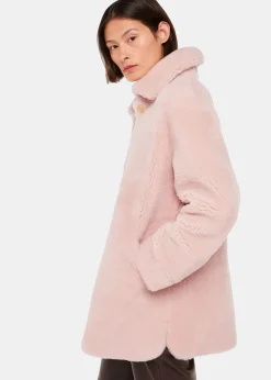 Pink Mia Shearling Coat