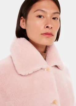 Pink Mia Shearling Coat
