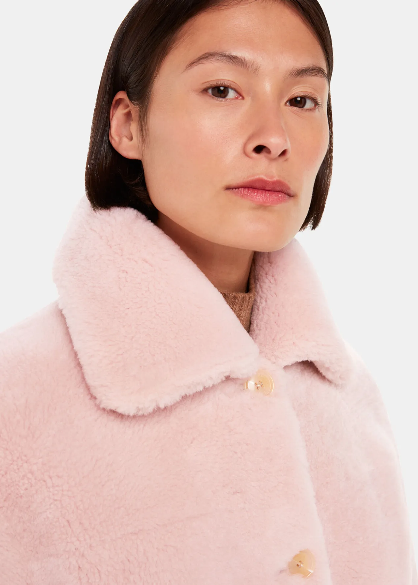 Pink Mia Shearling Coat