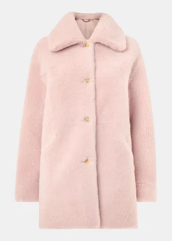 Pink Mia Shearling Coat