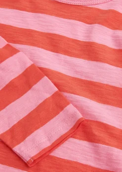 Pink Stripe Long Sleeve Tee
