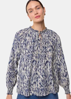 Purple Paige Ripple Leopard Blouse