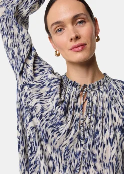 Purple Paige Ripple Leopard Blouse