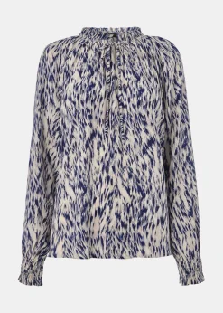 Purple Paige Ripple Leopard Blouse