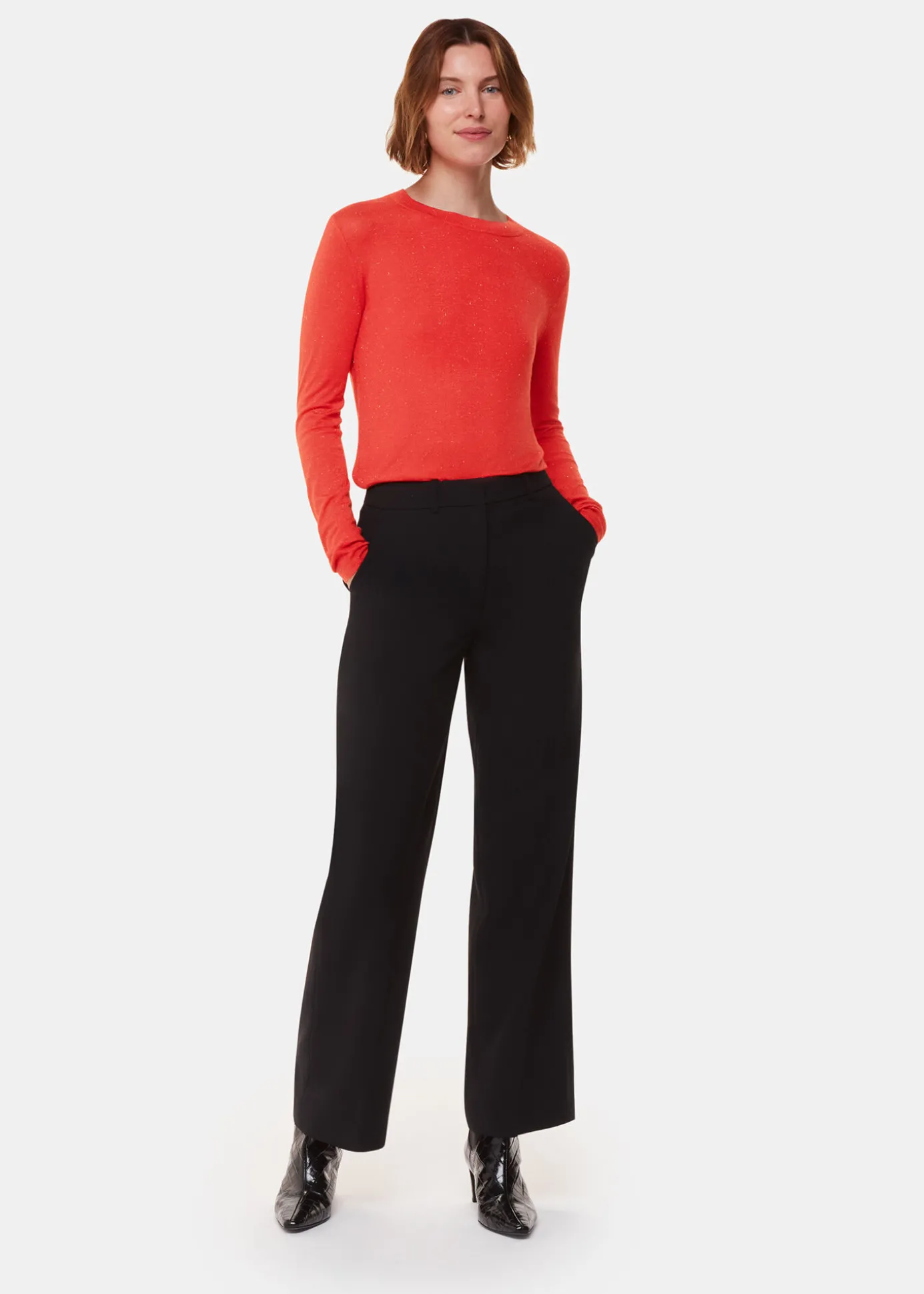 Red Annie Sparkle Crew Neck