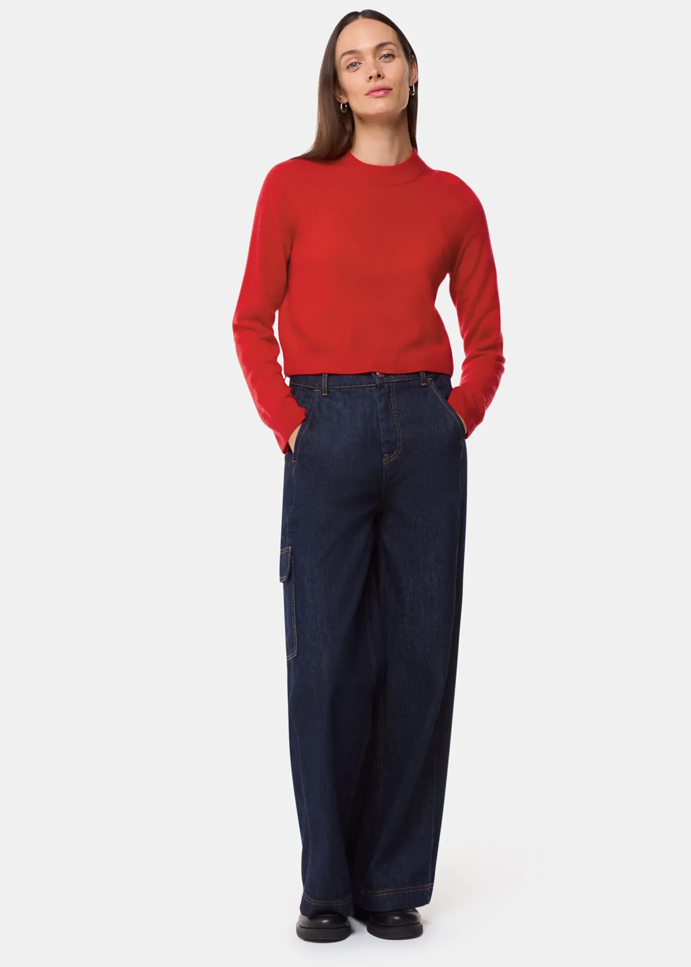 Red Cashmere Crop Crew