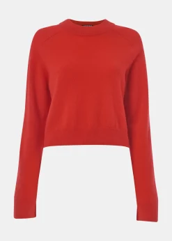 Red Cashmere Crop Crew