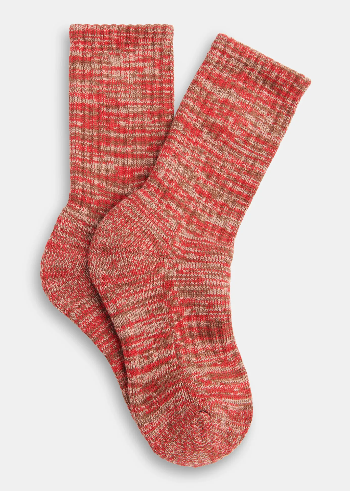 Red Chunky Marl Socks
