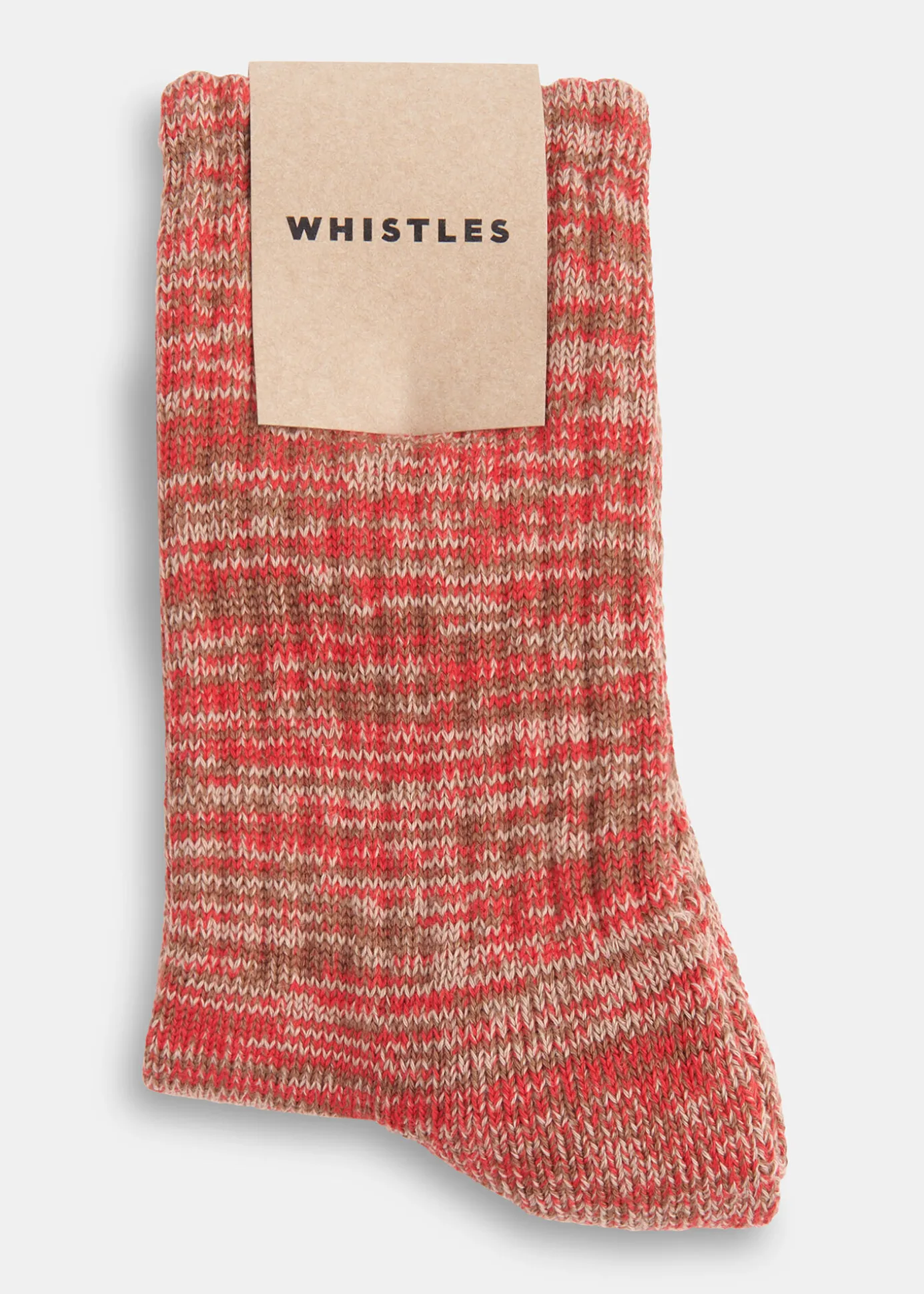 Red Chunky Marl Socks