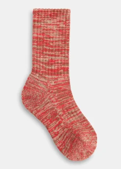 Red Chunky Marl Socks