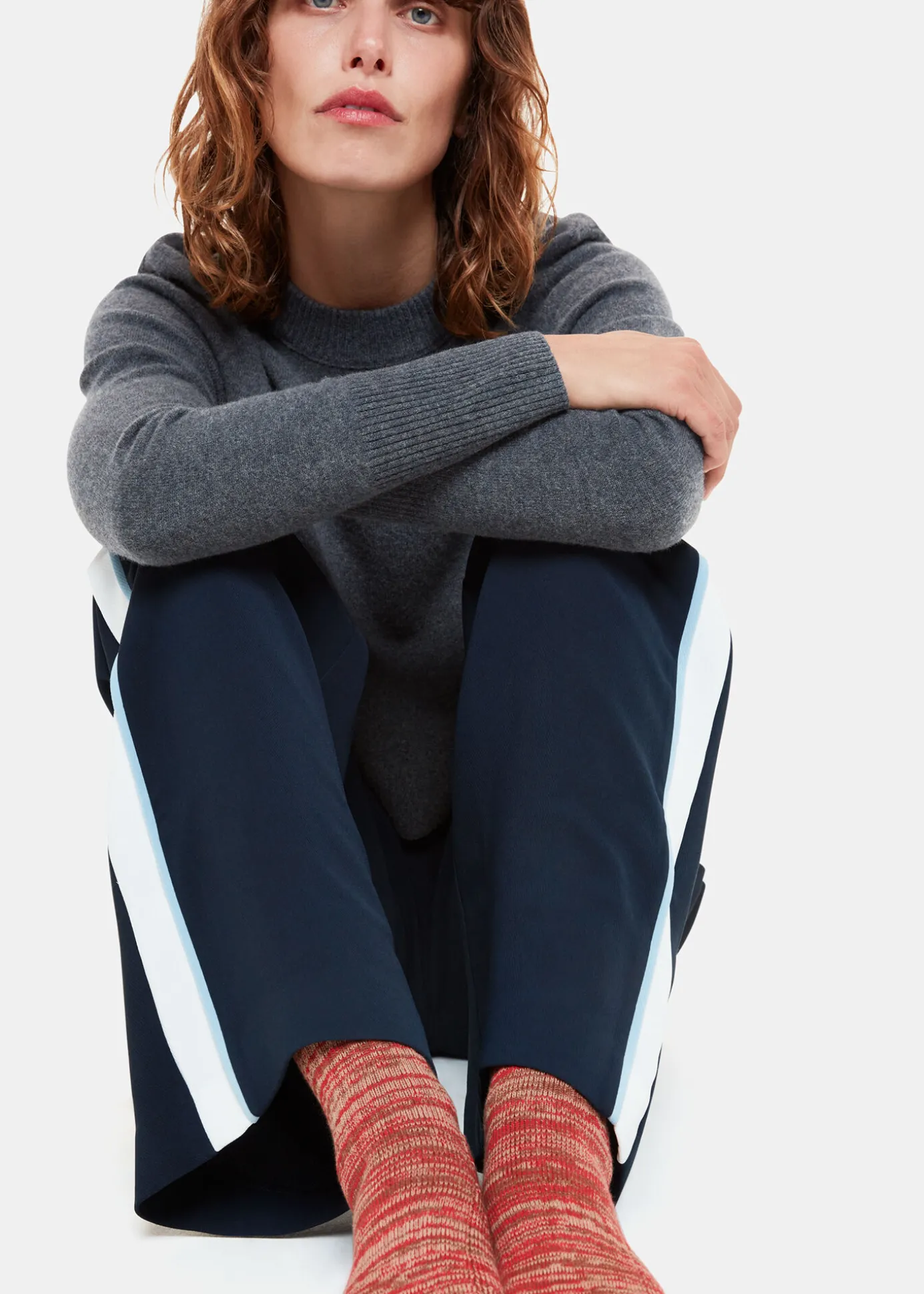 Red Chunky Marl Socks