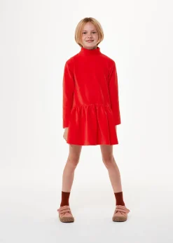 Red Corduroy Jersey Dress