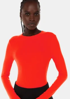 Red Essential Ribbed Crew