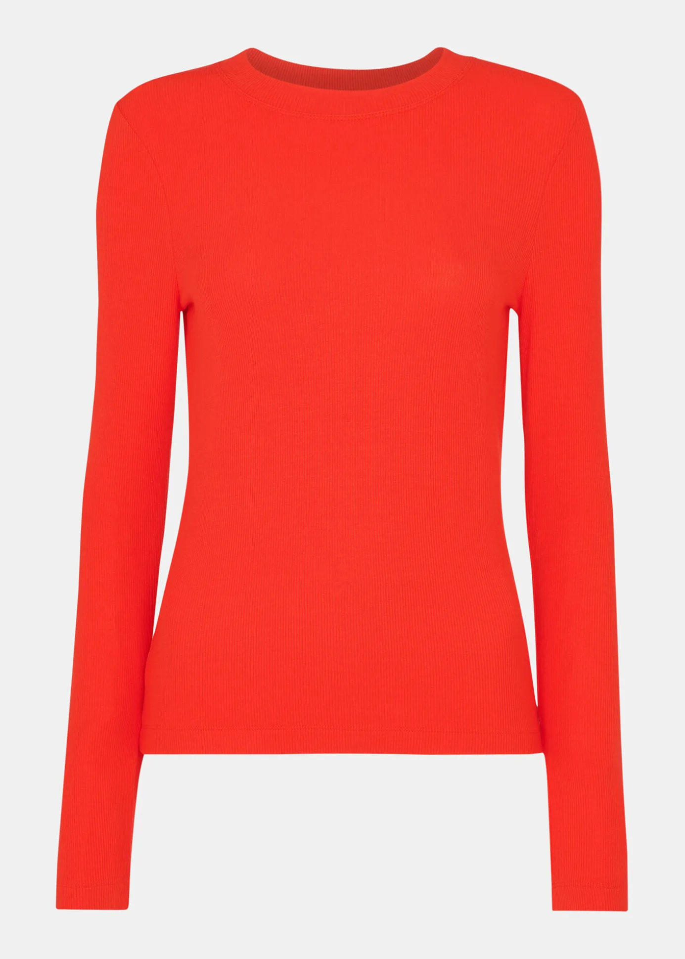 Red Essential Ribbed Crew