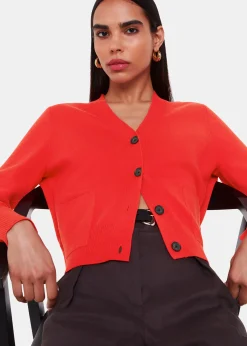 Red Leah Pocket Detail Cardigan