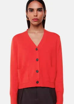 Red Leah Pocket Detail Cardigan