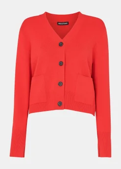 Red Leah Pocket Detail Cardigan