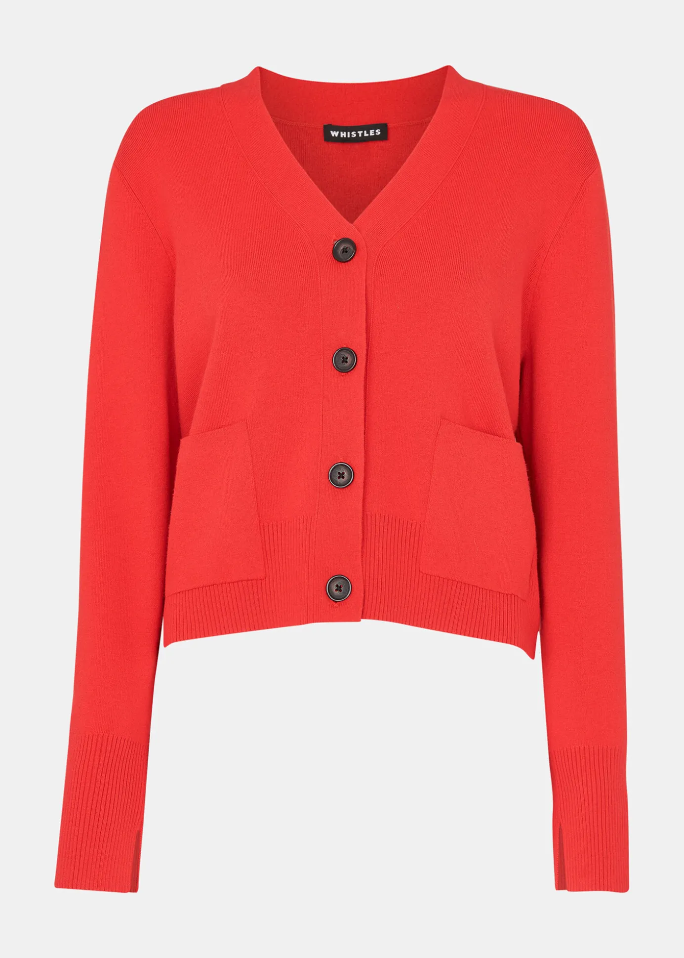 Red Leah Pocket Detail Cardigan
