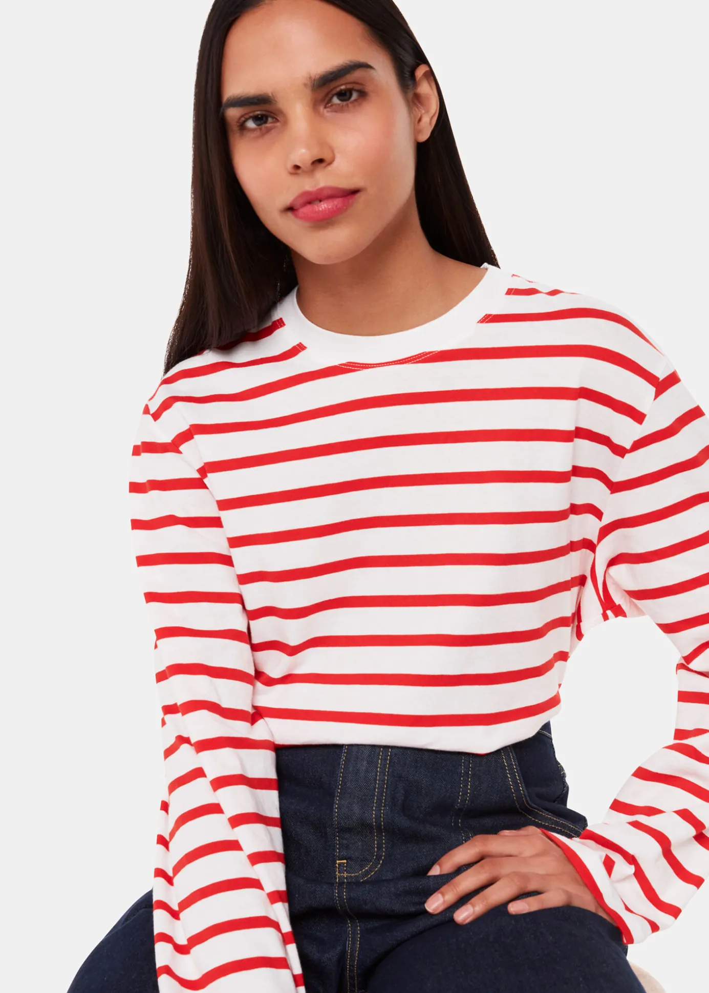 Red Stripe Cotton Top