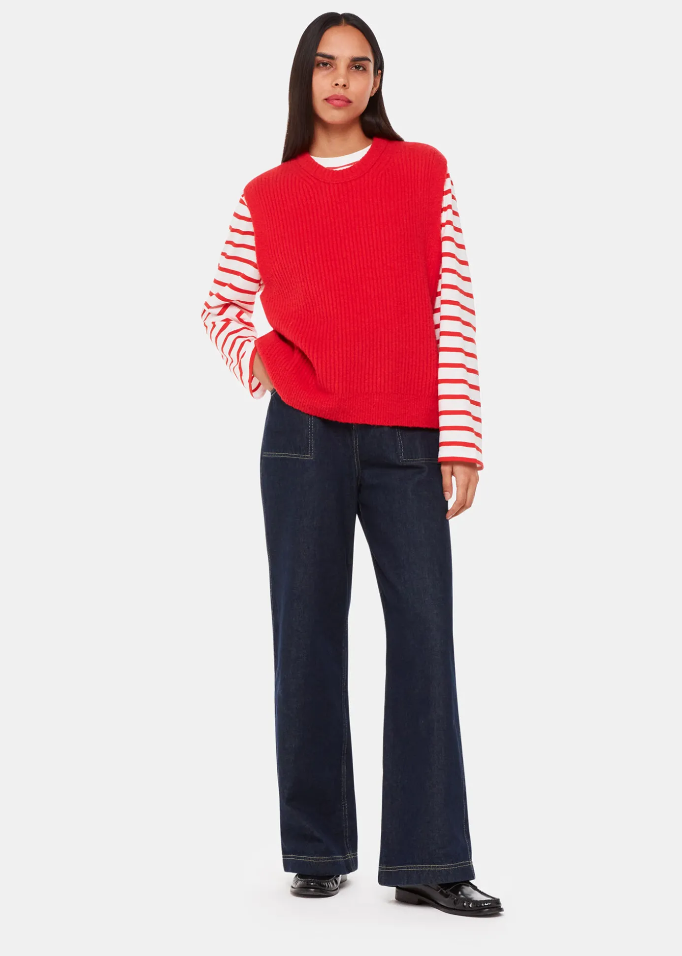 Red Stripe Cotton Top