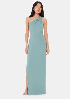 Sage Green Bethan One Shoulder Maxi Dress