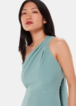 Sage Green Bethan One Shoulder Maxi Dress