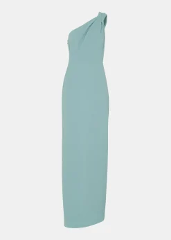 Sage Green Bethan One Shoulder Maxi Dress