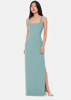 Sage Green Mila Square Neck Maxi Dress